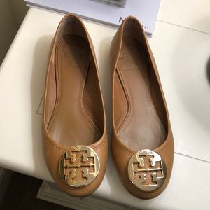 Tan Tory Burch Flats